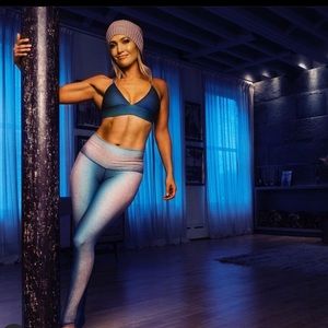 Lagoon Shagreen  High Waisted legging.